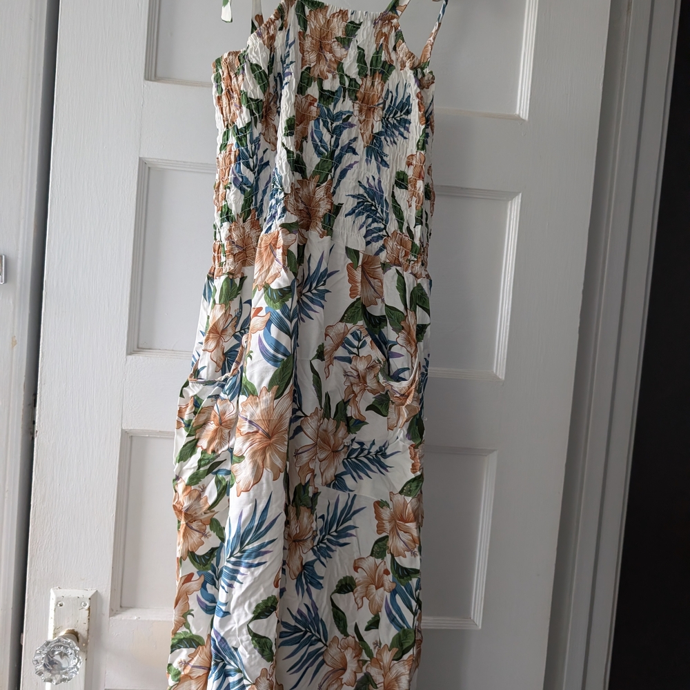 Floral Maxi Dress with Spaghetti Straps
